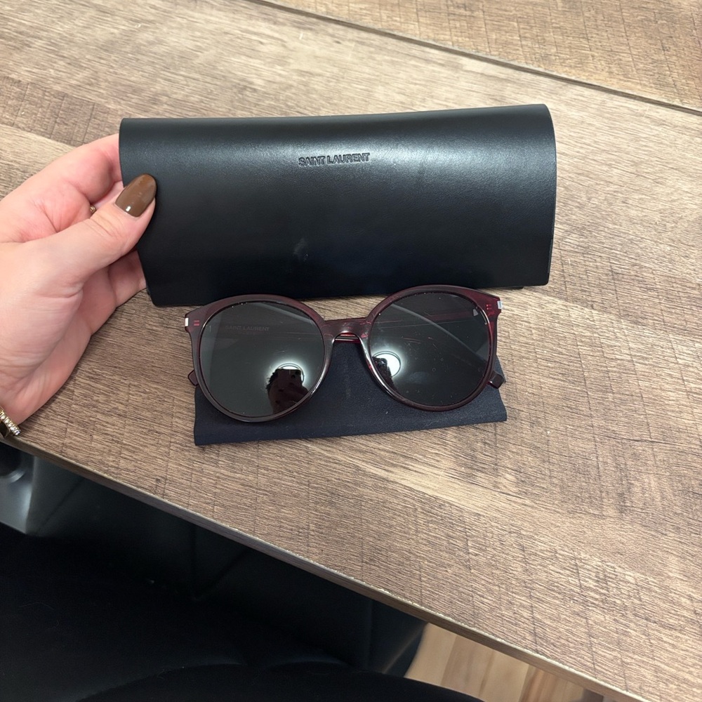 Saint Laurent Dark Red Sunglasses